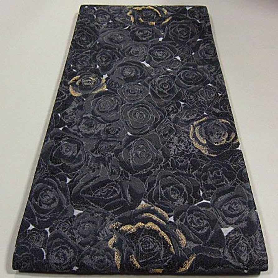 新品　西陣袋帯　満開のバラ【綿芯御仕立付】情熱のバラ 新品西陣袋帯満開のバラ【綿芯御仕立付】情熱のバラ ②